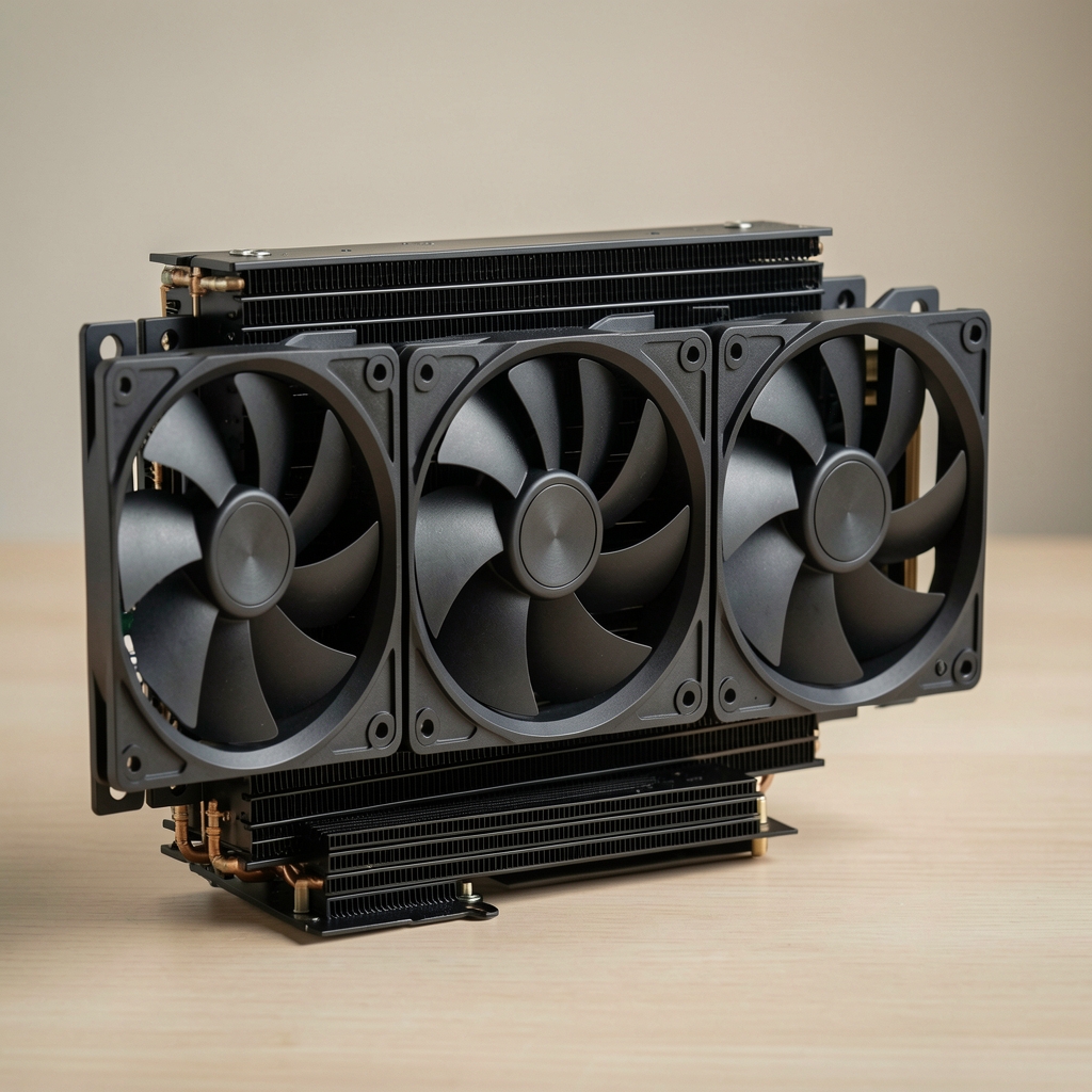 Cooler aer Noctua NH-D15 cu doua turnuri si doua ventilatoare maro si bej