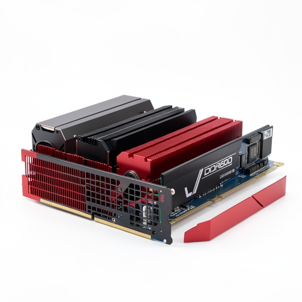 G.Skill Ripjaws V DDR4-3600 CL18 kit 32GB cu radiatoare roșii joase pentru compatibilitate cu coolere mari pe fundal alb