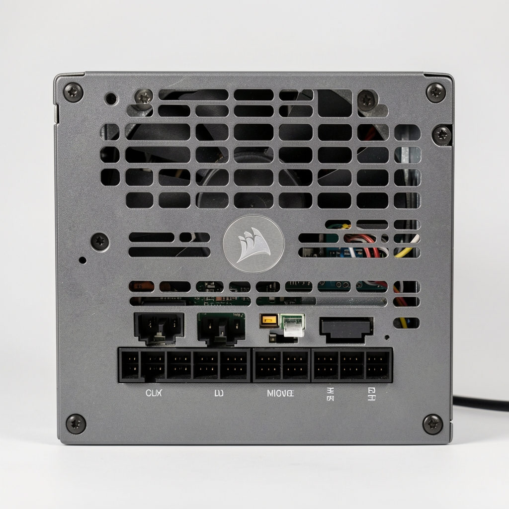 Sursă de alimentare Corsair HX1000i 1000W 80 PLUS Platinum modulară, vedere față cu conectori